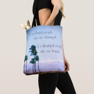 Bolso De Tela Palm Tree Photo Hawaii Cita de personas felices gr