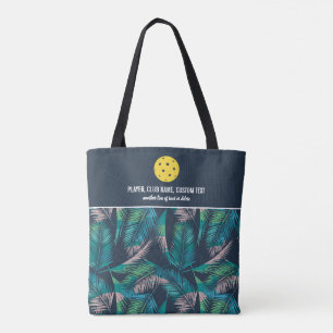 Bolso De Tela Palm Tree Print Personalizado Pickleball Paddle