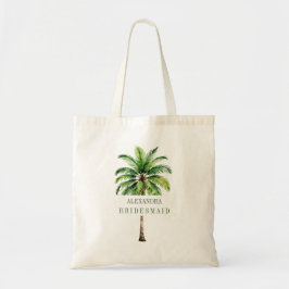 Bolso De Tela Palm Tree Watercolor Elegante Moderno