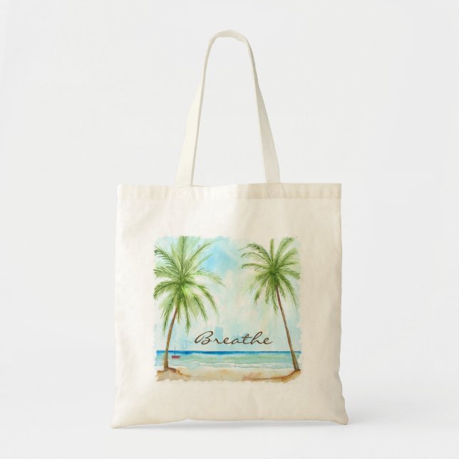 Bolso De Tela Palm Trees Canvas Tote Bag (Frente)