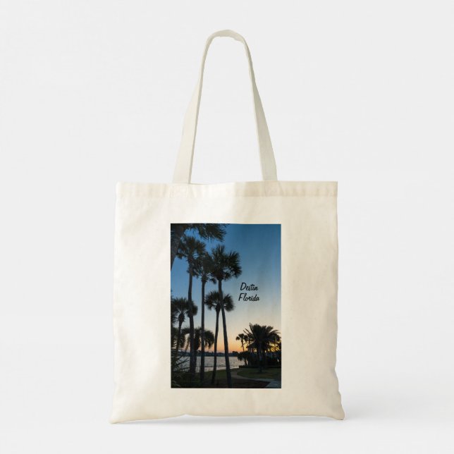Bolso De Tela Palm Trees Sunrise Destin Florida Tote Bag (Reverso)