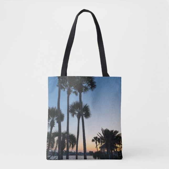 Bolso De Tela Palm Trees Sunrise Destin Florida Tote Bag (Anverso)
