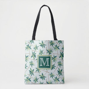 Bolso De Tela Palm Tropical Foxtail   Añadir su inicial