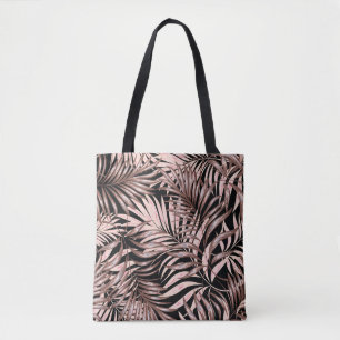 Bolso De Tela Palm Tropical: Patrón floral de la jungla.