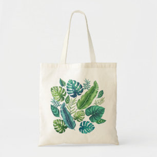 Bolso De Tela Palm tropical verde y Verde azulada Banana Monster