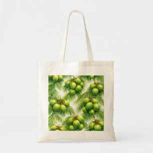 Bolso De Tela Palma de coco verde patrón tropical