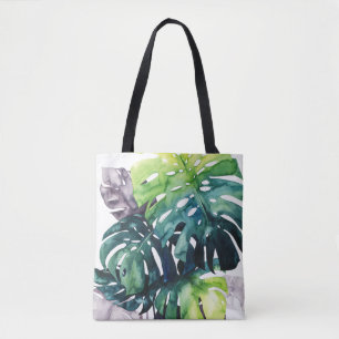 Bolso De Tela Palmas crepusculares - hoja partida