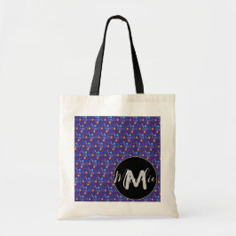Bolso De Tela Palmera Colorida y Patrón Geométrico