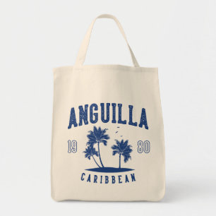 Bolso De Tela Palmera del Caribe de Anguila 1980