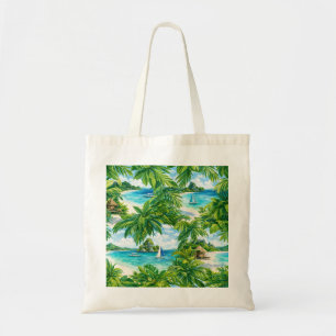 Bolso De Tela Palmera Tropical Playa Boracay