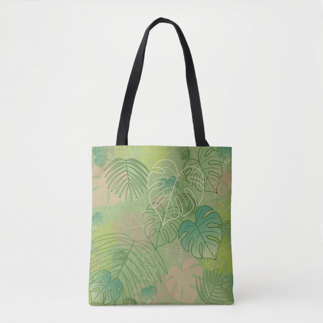 Bolso De Tela Palmeras (Anverso)