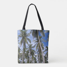 Bolso De Tela Palmeras Tropicales. Damas