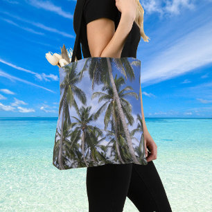 Bolso De Tela Palmeras tropicales. Señoras