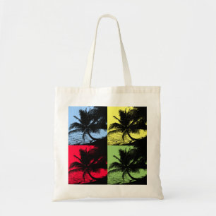 Bolso De Tela Palmeras tropicales y mar