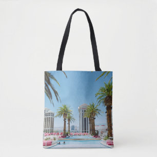 Bolso De Tela Palmeras verdes y marrones
