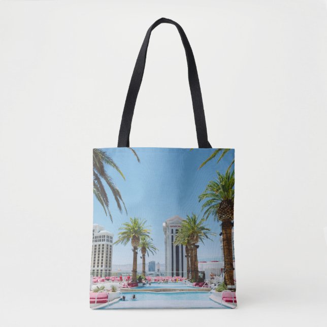 Bolso De Tela Palmeras verdes y marrones (Anverso)