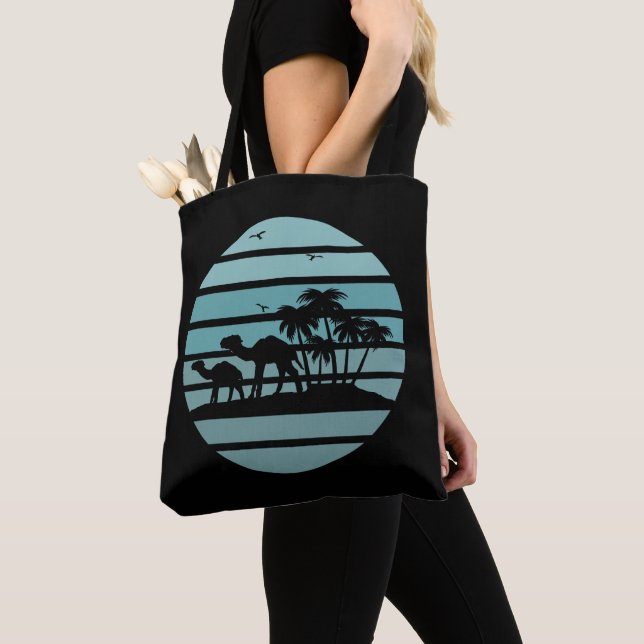 Bolso De Tela palmeras y camellos (Detalle)