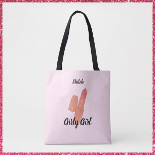 Bolso De Tela Palo de labio rosado femenino