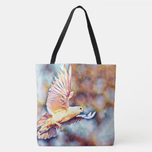 Bolso De Tela paloma acuarell