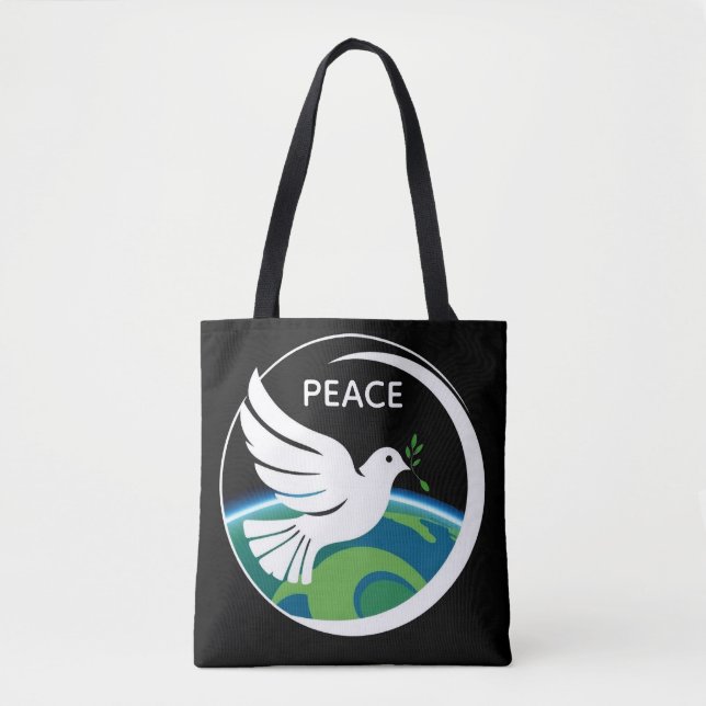 BOLSO DE TELA PALOMA DE LA PAZ  (Anverso)