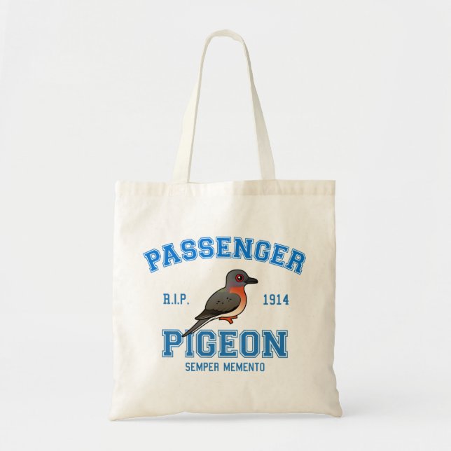 Bolso De Tela Paloma de pasajero del equipo (Frente)