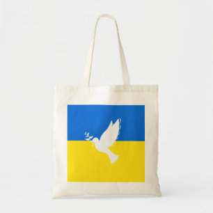 Bolso De Tela Paloma de paz - Bandera de Ucrania - Libertad - Pa