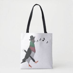 Bolso De Tela Paloma Por La Ciudad Divertida