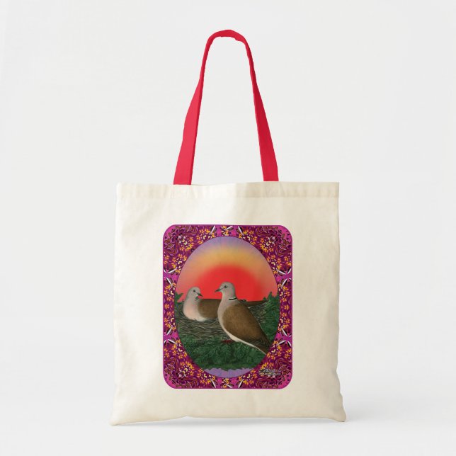 Bolso De Tela Palomas enmarcadas (Frente)