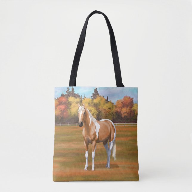 Bolso De Tela Palomino Pinto Quarter Horse Paint Stallion (Anverso)