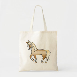 Bolso De Tela Palomino Trotting Horse Cute Personalizado Ilustra