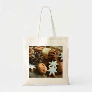 Bolso De Tela Palos de canela y estrellas navidades