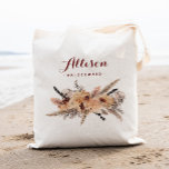 Bolso De Tela Pampas Boda de la dama de honor Tote Bag<br><div class="desc">Mira más de 400 populares estilos de bolsas de boda de la colección de "Boda Tote Bags" de nuestra tienda. Haga clic en "Editar diseño" para que pueda realizar más personalizares. ¡Puedes cambiar el tamaño del tipo de letra, el color del tipo de letra y más! bolsas de boda, bolsos...</div>