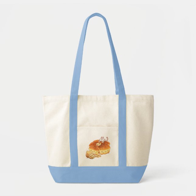 Bolso De Tela Pan de gato y nuez pequeño para el バ グ (Frente)