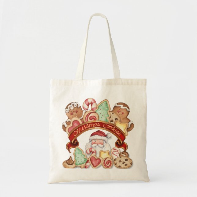 Bolso De Tela Pan de jengibre y Santa de las galletas del (Frente)