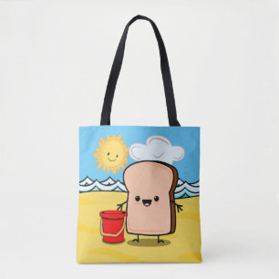 Bolso De Tela Pan en la playa