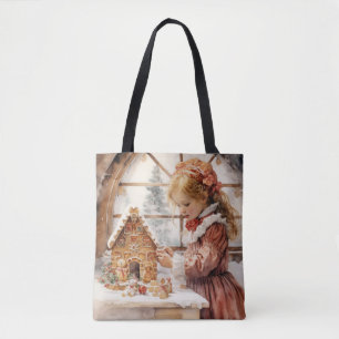 Bolso De Tela Panadería Gingerbread Casa