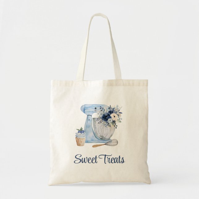Bolso De Tela Panadería Mezcladora Azul (Frente)