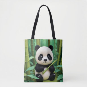 Bolso De Tela Panda