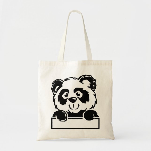 Bolso De Tela Panda (Frente)