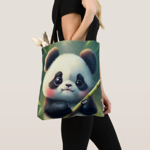 Bolso De Tela Panda (2 caras):