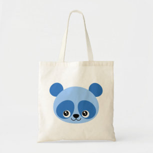 Bolso De Tela Panda azul
