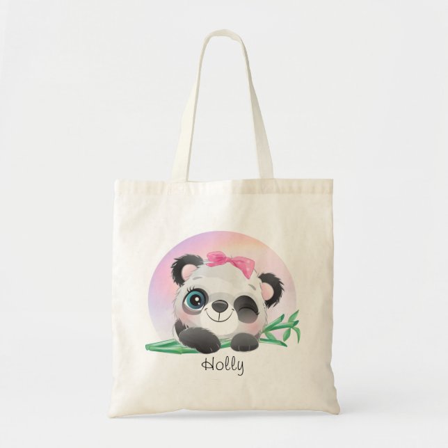 Bolso De Tela Panda Bamboo        (Frente)