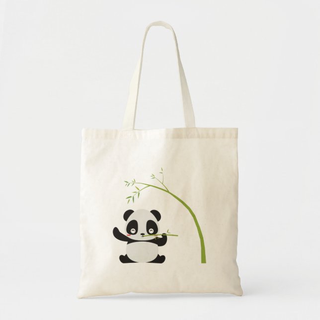 Bolso De Tela Panda Bamboo Cute Design Tote Bags (Frente)