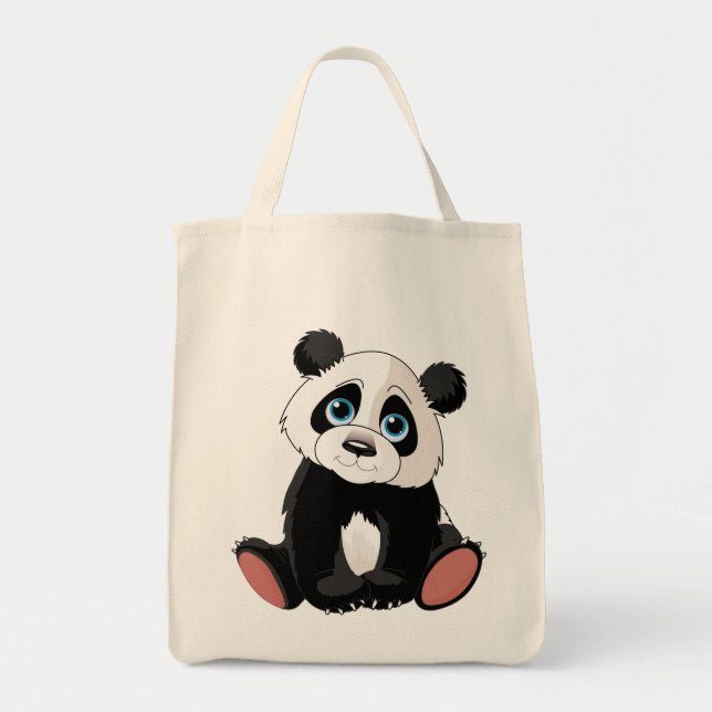 Bolso De Tela Panda Bear (Frente)