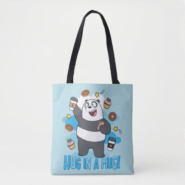 Bolso De Tela Panda Bear - Hug in a Mug! (Anverso)