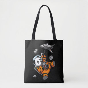 Bolso De Tela Panda Bear Space Astronauta Gracioso Animal
