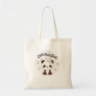 Bolso De Tela Panda Chill 2 Chill Vibes Only!