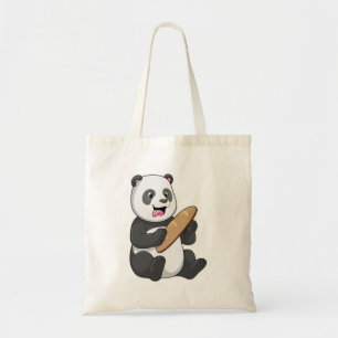 Bolso De Tela Panda como panadero con pan