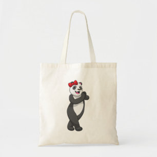 Bolso De Tela Panda con cinta