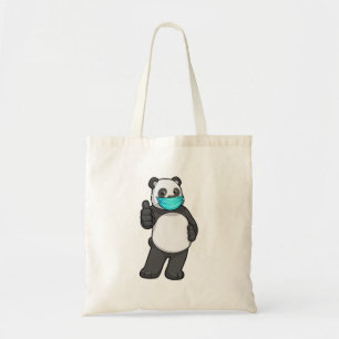 Bolso De Tela Panda con máscara facial